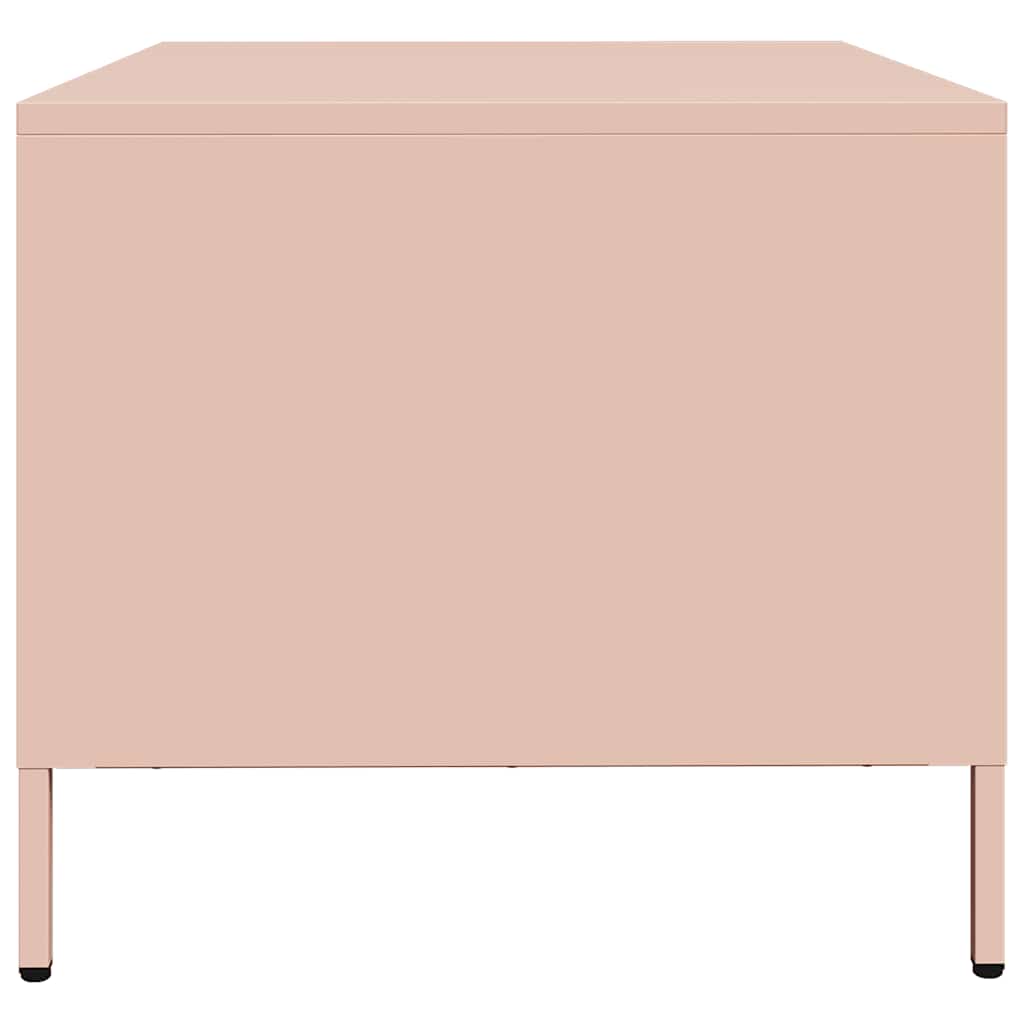 Tavolino Rosa 68,5x50x43,5 cm in Acciaio Laminato a Freddo | homemem39