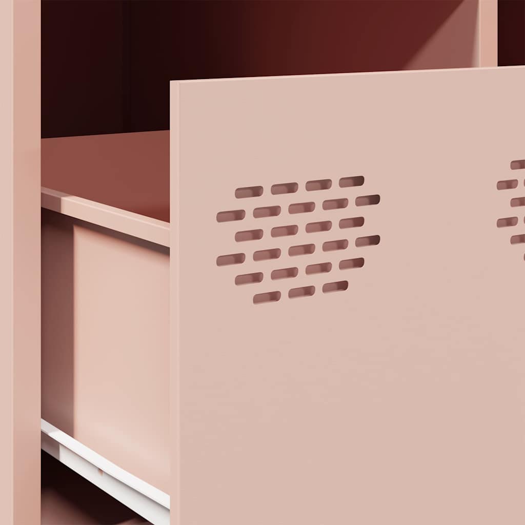 Tavolino Rosa 68,5x50x43,5 cm in Acciaio Laminato a Freddo | homemem39