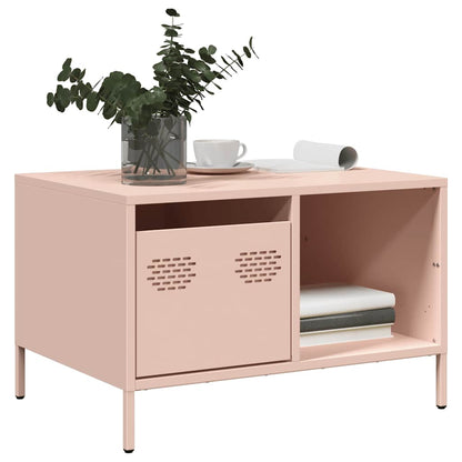 Tavolino Rosa 68,5x50x43,5 cm in Acciaio Laminato a Freddo | homemem39