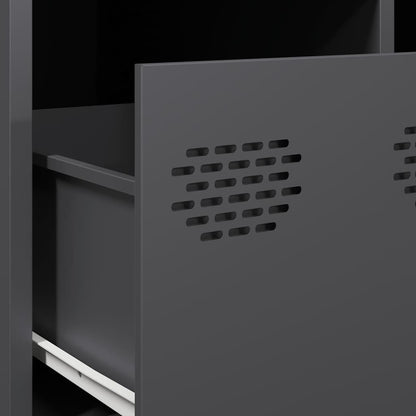 Tavolino Antracite 68,5x50x43,5 cm in Acciaio Laminato a Freddo