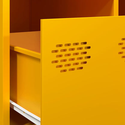 Tavolino Giallo Senape 68,5x50x43,5cm Acciaio Laminato a Freddo