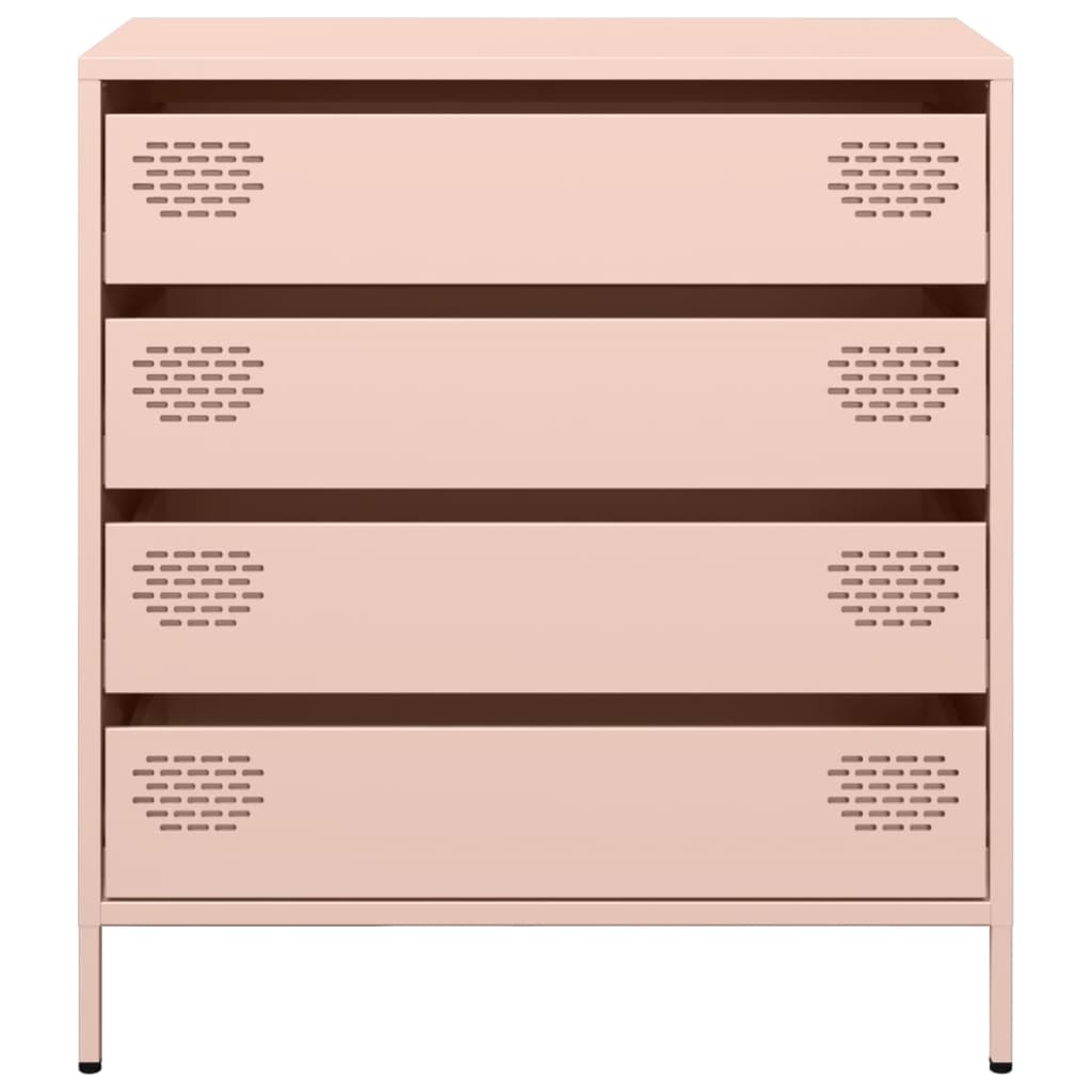 Credenza Rosa 68x39x73,5 cm in Acciaio Laminato a Freddo - homemem39