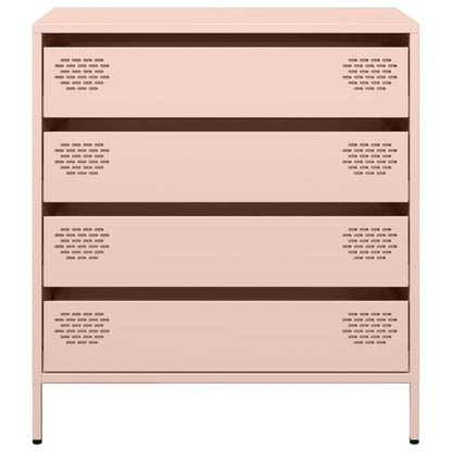 Credenza Rosa 68x39x73,5 cm in Acciaio Laminato a Freddo - homemem39