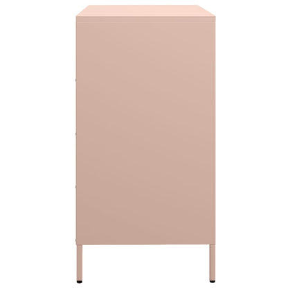 Credenza Rosa 68x39x73,5 cm in Acciaio Laminato a Freddo - homemem39