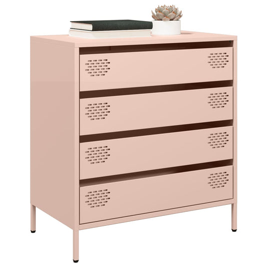 Credenza Rosa 68x39x73,5 cm in Acciaio Laminato a Freddo - homemem39