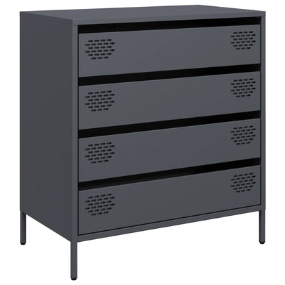Credenza Antracite 68x39x73,5 cm in Acciaio Laminato a Freddo - homemem39
