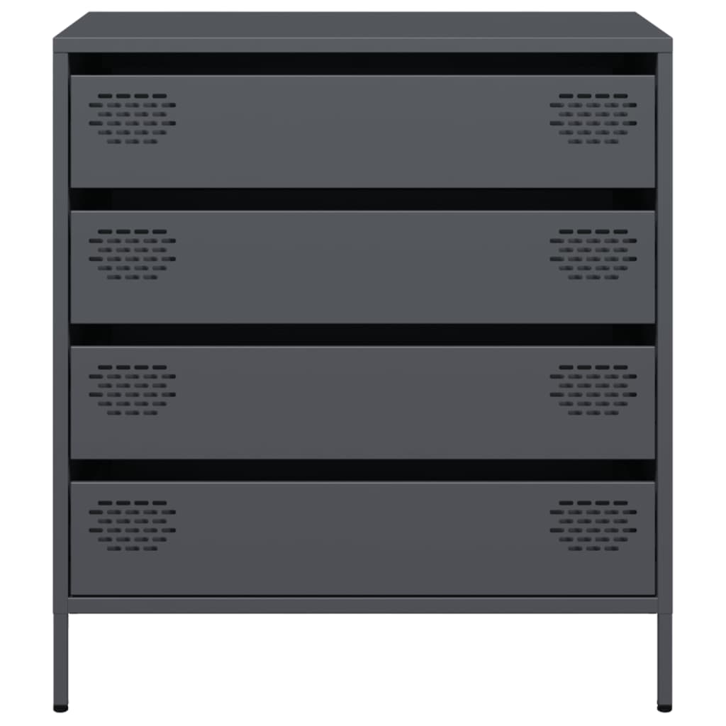 Credenza Antracite 68x39x73,5 cm in Acciaio Laminato a Freddo - homemem39