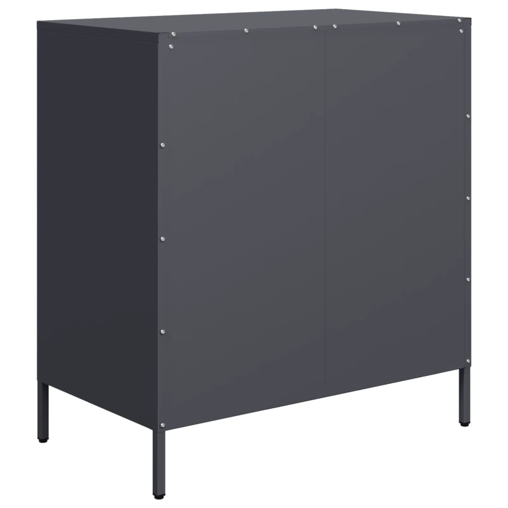 Credenza Antracite 68x39x73,5 cm in Acciaio Laminato a Freddo - homemem39