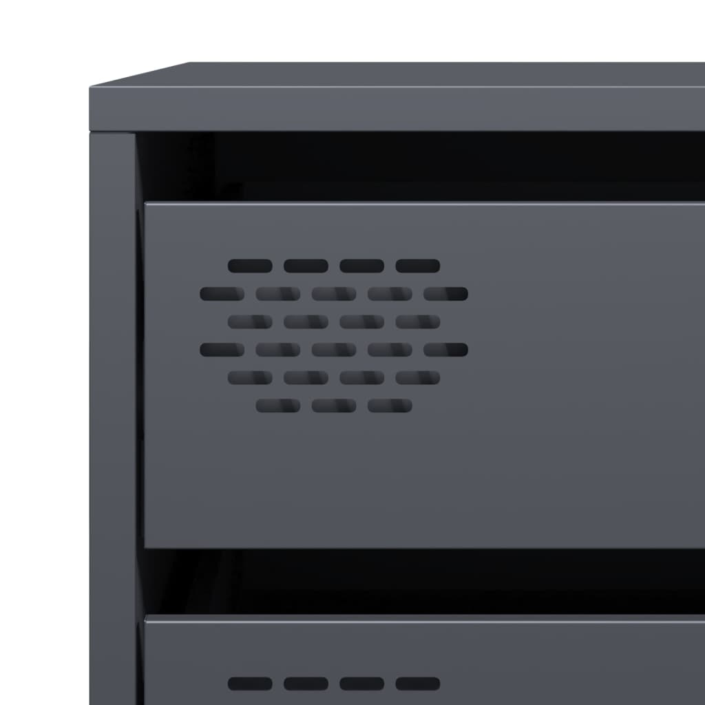 Credenza Antracite 68x39x73,5 cm in Acciaio Laminato a Freddo - homemem39