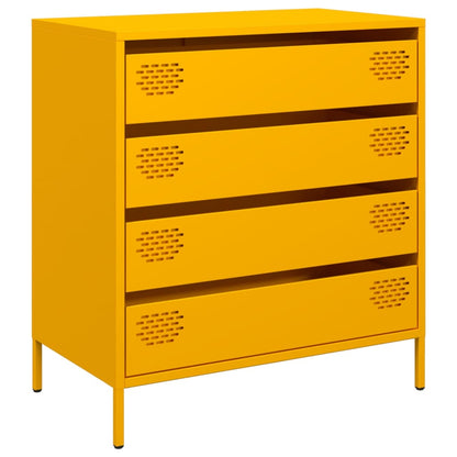Credenza Giallo Senape 68x39x73,5 cm Acciaio Laminato a Freddo - homemem39