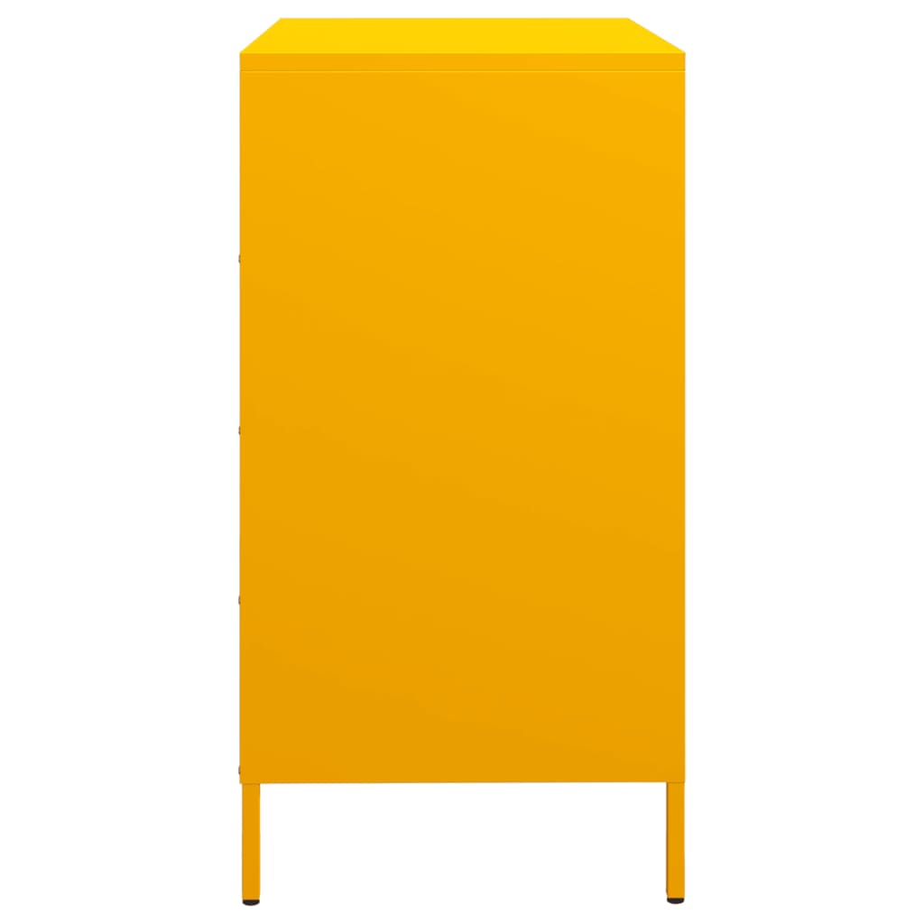 Credenza Giallo Senape 68x39x73,5 cm Acciaio Laminato a Freddo - homemem39