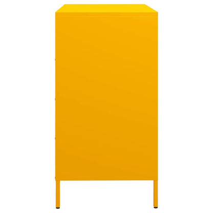Credenza Giallo Senape 68x39x73,5 cm Acciaio Laminato a Freddo - homemem39