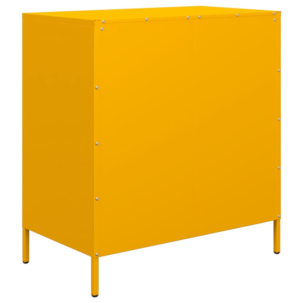 Credenza Giallo Senape 68x39x73,5 cm Acciaio Laminato a Freddo - homemem39