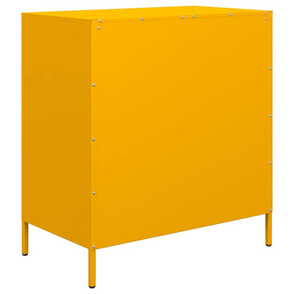 Credenza Giallo Senape 68x39x73,5 cm Acciaio Laminato a Freddo - homemem39