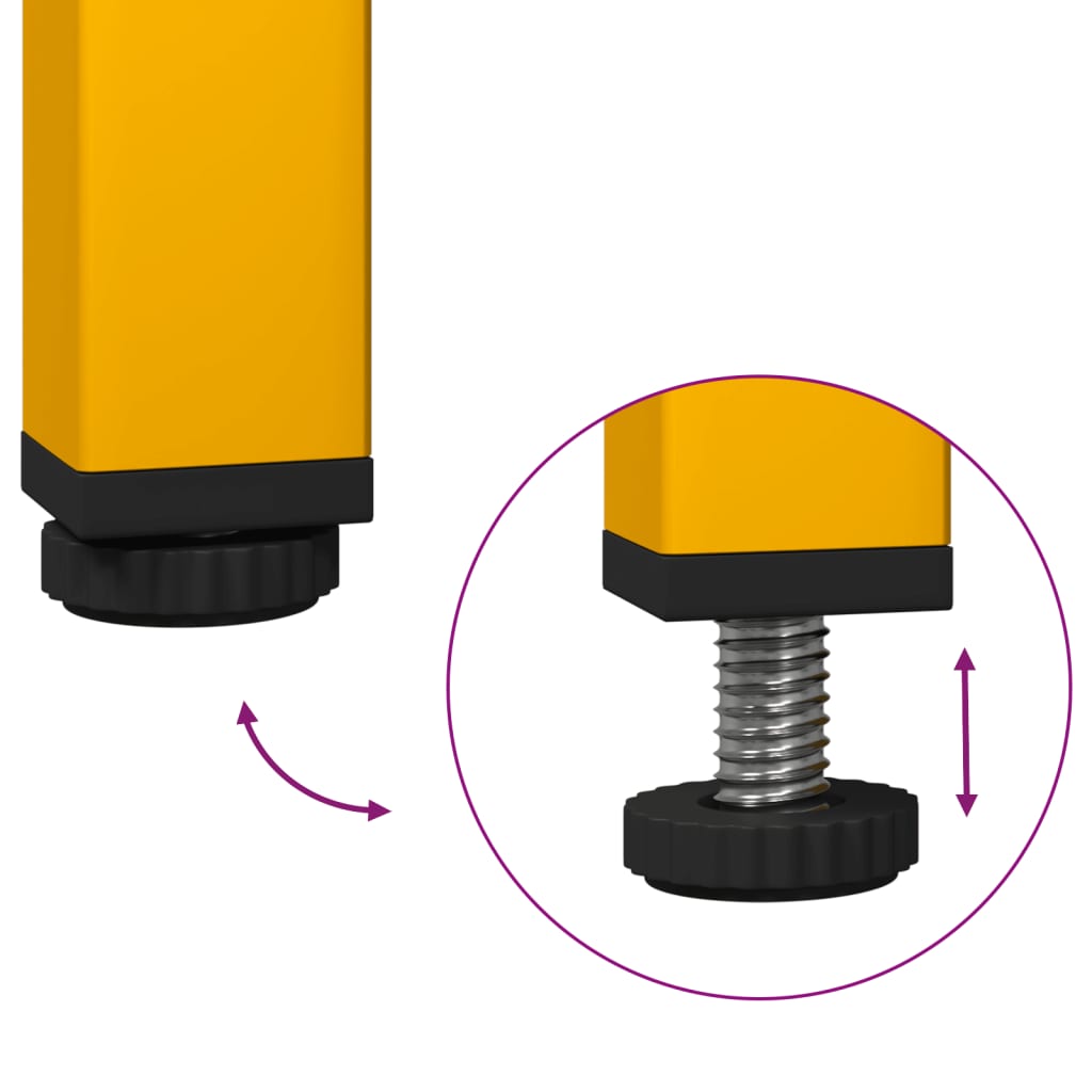 Credenza Giallo Senape 68x39x73,5 cm Acciaio Laminato a Freddo - homemem39