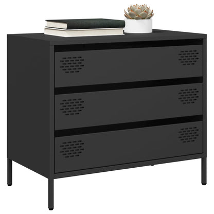 Credenza Nera 68x39x58,5 cm in Acciaio Laminato a Freddo - homemem39