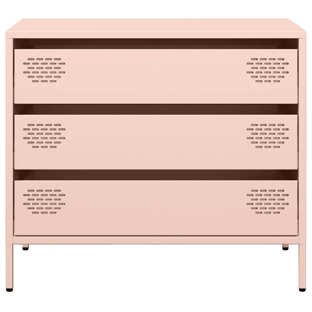 Credenza Rosa 68x39x58,5 cm in Acciaio Laminato a Freddo - homemem39