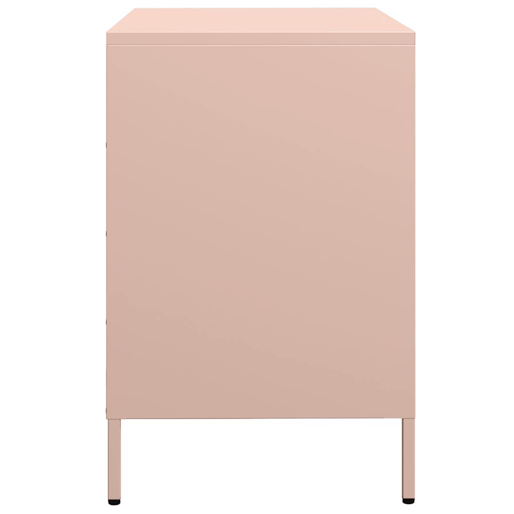 Credenza Rosa 68x39x58,5 cm in Acciaio Laminato a Freddo - homemem39