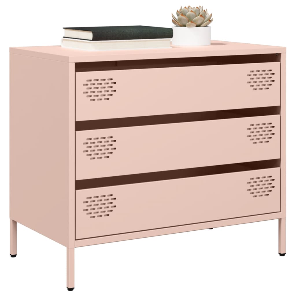 Credenza Rosa 68x39x58,5 cm in Acciaio Laminato a Freddo - homemem39