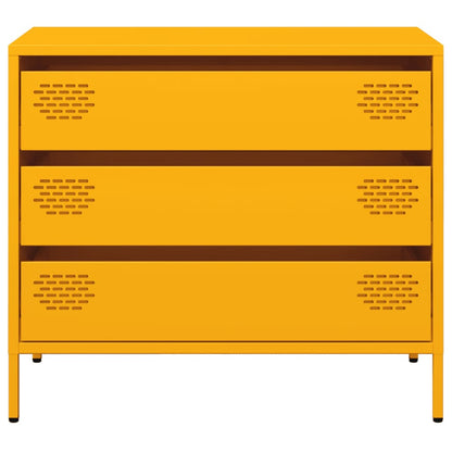 Credenza Giallo Senape 68x39x58,5 cm Acciaio Laminato a Freddo - homemem39