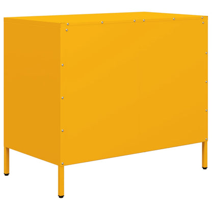 Credenza Giallo Senape 68x39x58,5 cm Acciaio Laminato a Freddo - homemem39