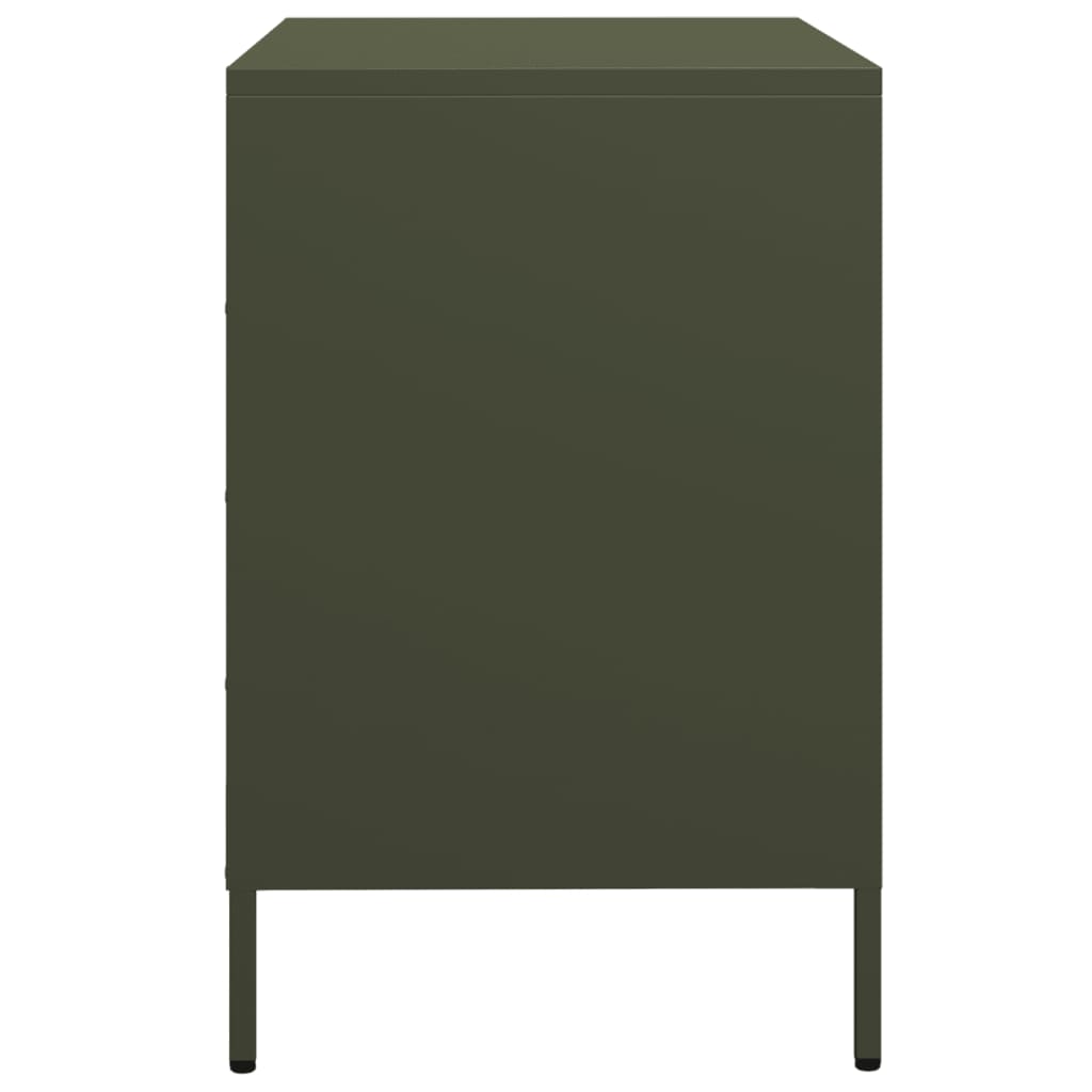 Credenza Verde Oliva 68x39x58,5 cm in Acciaio Laminato a Freddo - homemem39
