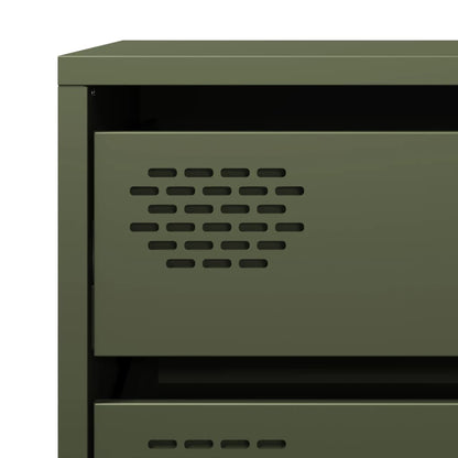 Credenza Verde Oliva 68x39x58,5 cm in Acciaio Laminato a Freddo - homemem39