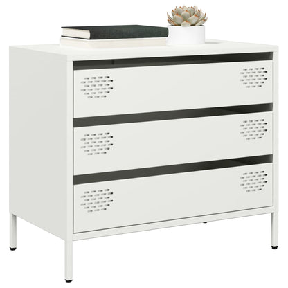 Credenza Bianca 68x39x58,5 cm in Acciaio Laminato a Freddo - homemem39