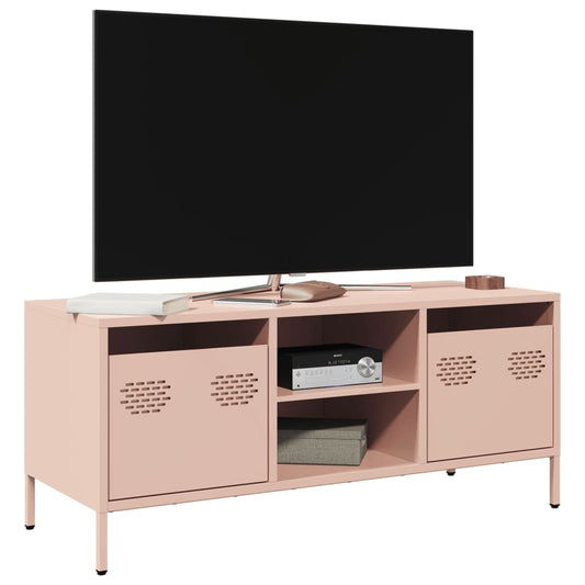 Mobile TV Rosa 101,5x39x43,5 cm in Acciaio Laminato a Freddo - homemem39