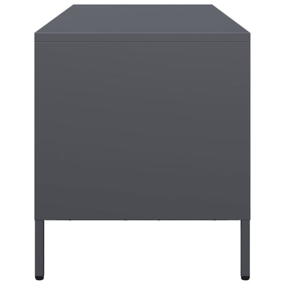 Mobile TV Antracite 101,5x39x43,5 cm Acciaio Laminato a Freddo - homemem39