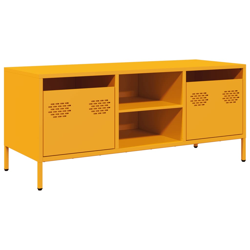 Mobile TV Giallo Senape 101,5x39x43,5 cm in Acciaio - homemem39