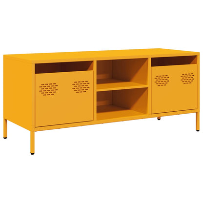Mobile TV Giallo Senape 101,5x39x43,5 cm in Acciaio - homemem39