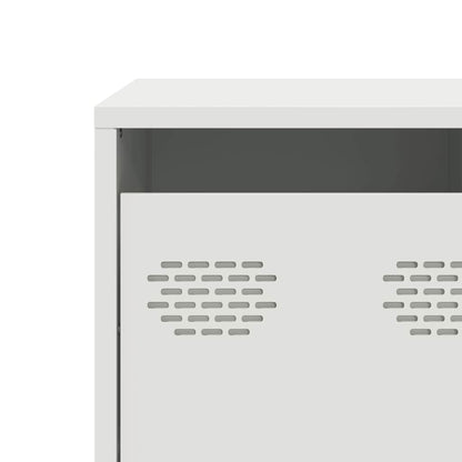 Mobile TV Bianco 101,5x39x43,5 cm in Acciaio Laminato a Freddo - homemem39