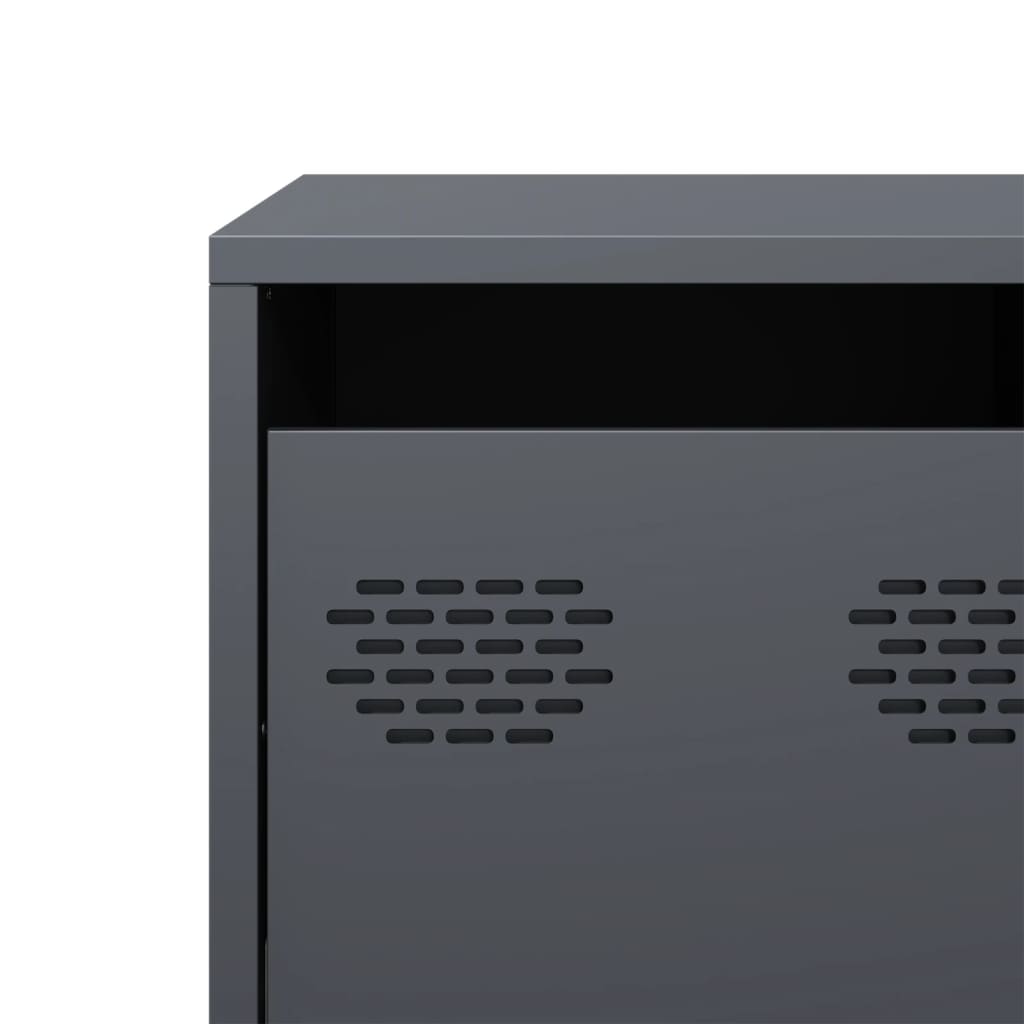 Mobile TV Antracite 135x39x43,5 cm Acciaio Laminato a Freddo - homemem39