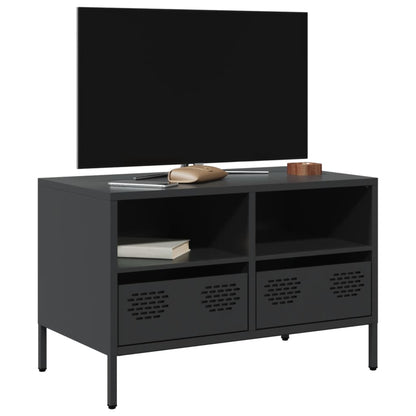 Mobile TV Nero 68x39x43,5cm in Acciaio Laminato a Freddo - homemem39