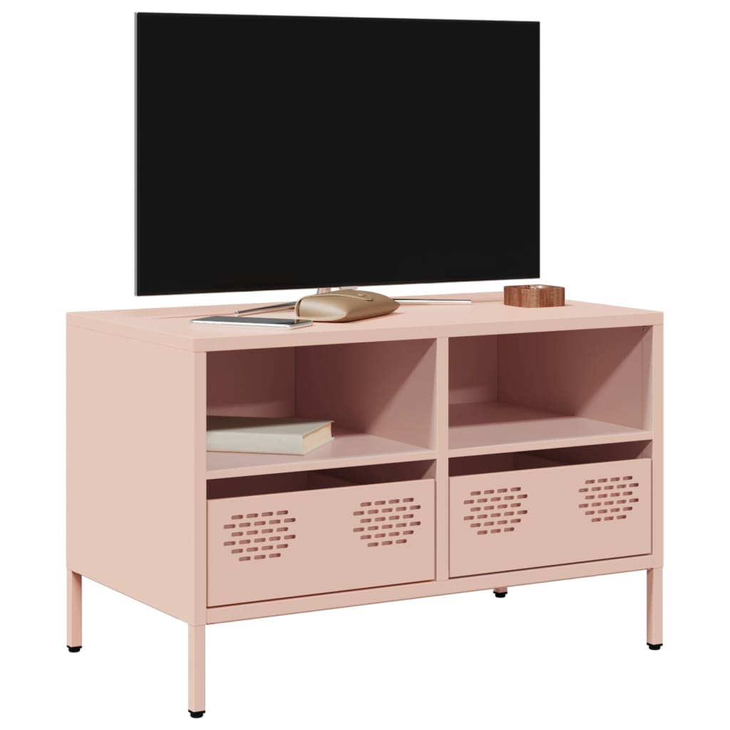 Mobile TV Rosa 68x39x43,5cm in Acciaio Laminato a Freddo - homemem39