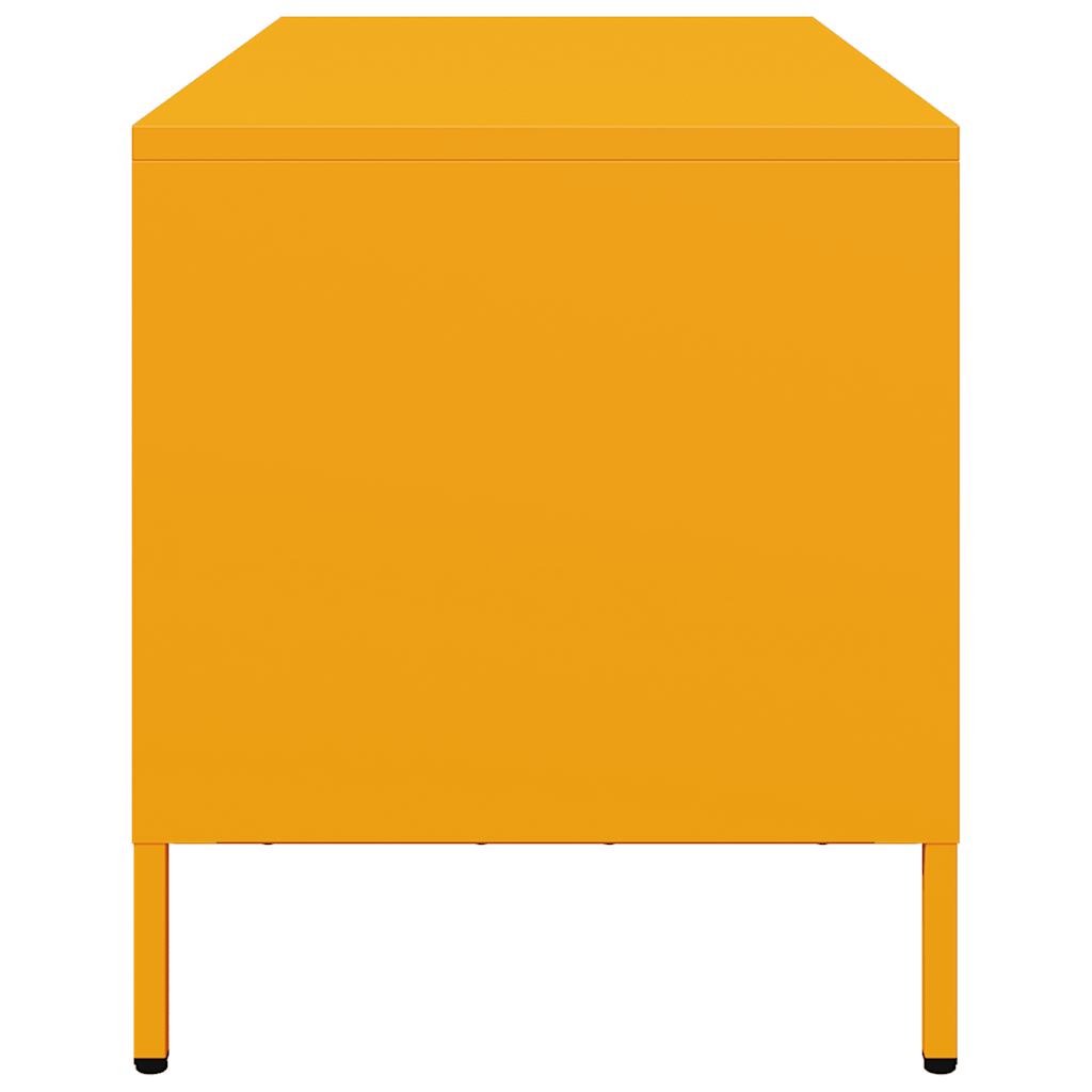 Mobile TV Giallo Senape 68x39x43,5cm Acciaio Laminato a Freddo - homemem39