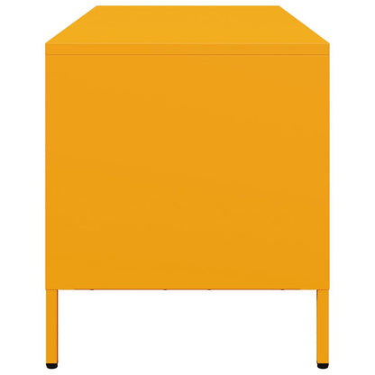 Mobile TV Giallo Senape 68x39x43,5cm Acciaio Laminato a Freddo - homemem39