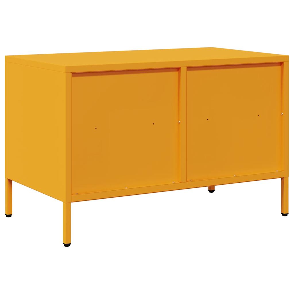 Mobile TV Giallo Senape 68x39x43,5cm Acciaio Laminato a Freddo - homemem39