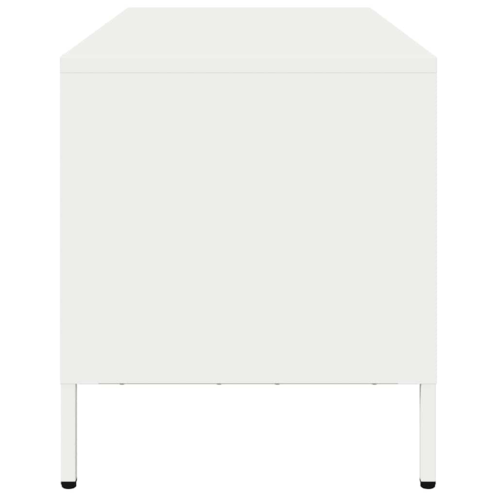 Mobile TV Bianco 68x39x43,5 cm in Acciaio Laminato a Freddo - homemem39