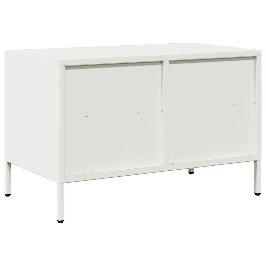 Mobile TV Bianco 68x39x43,5 cm in Acciaio Laminato a Freddo - homemem39