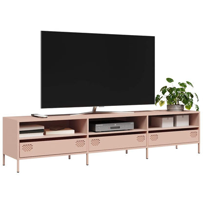 Mobile TV Rosa 202x39x43,5 cm in Acciaio Laminato a Freddo - homemem39