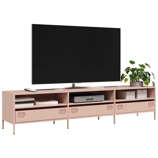 Mobile TV Rosa 202x39x43,5 cm in Acciaio Laminato a Freddo - homemem39