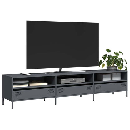 Mobile TV Antracite 202x39x43,5 cm Acciaio Laminato a Freddo - homemem39