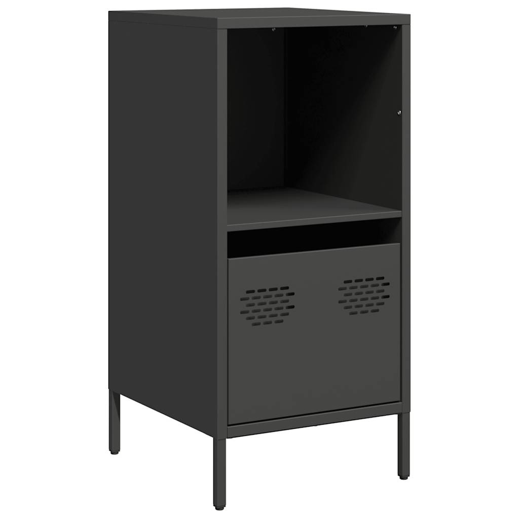 Credenza Nera 35x39x73,5 cm in Acciaio Laminato a Freddo - homemem39