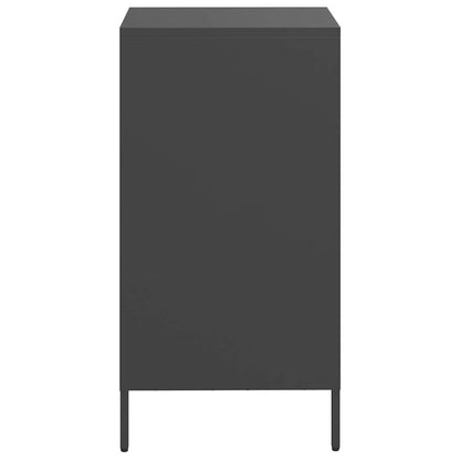 Credenza Nera 35x39x73,5 cm in Acciaio Laminato a Freddo - homemem39
