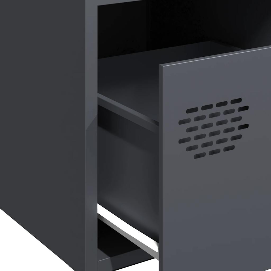 Credenza Antracite 35x39x73,5 cm in Acciaio Laminato a Freddo - homemem39