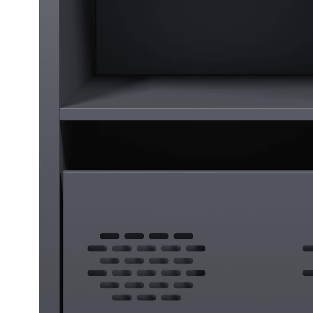 Credenza Antracite 35x39x73,5 cm in Acciaio Laminato a Freddo - homemem39