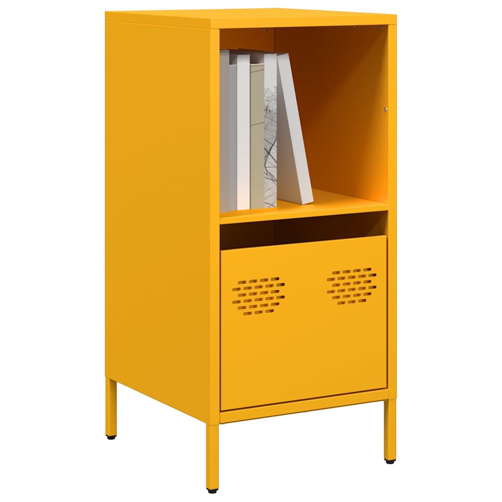 Credenza Giallo Senape 35x39x73,5 cm Acciaio Laminato a Freddo - homemem39