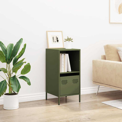 Credenza Verde Oliva 35x39x73,5 cm in Acciaio Laminato a Freddo - homemem39